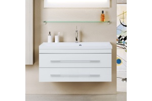 Тумба с раковиной Aquanet Верона 90 подвесная белая