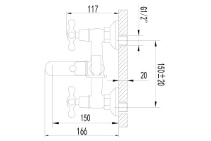 Смеситель для ванны Lemark Standard хром (LM2102C) - 2