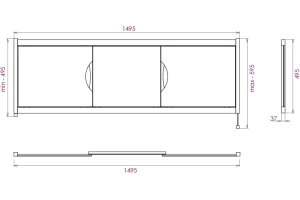 Фронтальная панель Onika Лагуна 150 белый (515003) - 2
