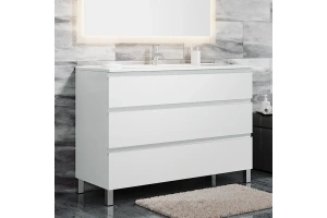 Тумба с раковиной Sanvit Авеню-3 120 белый глянец