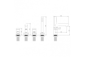 Смеситель на борт ванны ABBER Emotion черный матовый (AF8813B) - 3