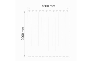 Штора для ванной WasserKraft Rossel 180x200 рисунок  - 3