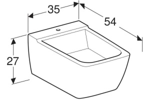 500.501.01.1 GEBERIT биде подвесное XENO²  (белый) - 3