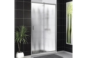 Душевая дверь в нишу BelBagno Uno 140х195 профиль хром стекло рифленое