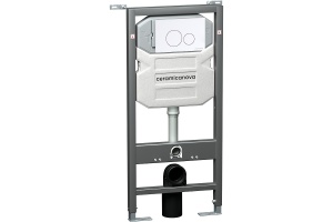 Комплект унитаза с инсталляцией Ceramica Nova Metropol белый с сиденьем микролифт и белой кнопкой - 3