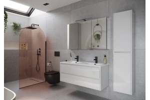 Тумба под раковину подвесная Sancos Libra 120 белая глянцевая - 3