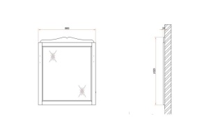 Зеркало BelBagno Novanta 86х102 (BB01S/PBA) - 3