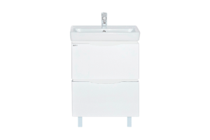 Тумба с раковиной Misty Венера 55 белая глянцевая