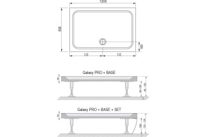 Поддон для душа Ravak Gigant Pro 120х80 Chrome - 3