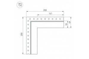 Соединитель угловой L-образный накладной Arlight S-LUX 030101 - 3