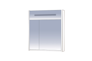 Джулия - 65 Шкаф белый White зеркальный - 3