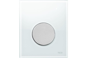 Кнопка смыва TECE Loop Urinal 9242659 белое стекло, кнопка хром матовый