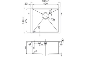 Мойка кухонная Zorg Light ZL R 480440 GRAFIT - 2
