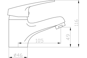 Смеситель Agger Exact A2102100 для раковины - 3