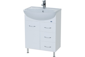 Тумба для комплекта Bellezza Уют 60 3 ящика белая