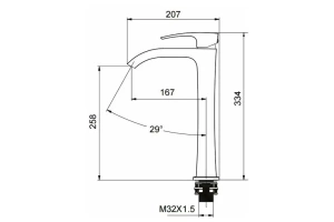Смеситель для раковины Gappo черный матовый - 2