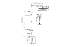 Душевая система WasserKraft 30 с термостатом хром - 3