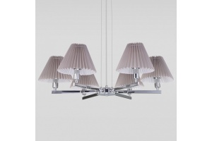 Подвесная люстра Eurosvet Peony 60136/6 хром/серый