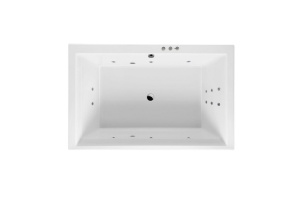 Ванна акриловая Excellent Crown Lux Smart 190х120 с гидромассажем белый - хром