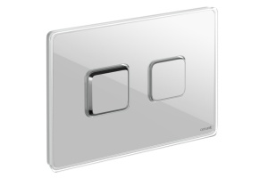 Кнопка ACCENTO SQUARE для AQUA 50 пневматическая стекло белый