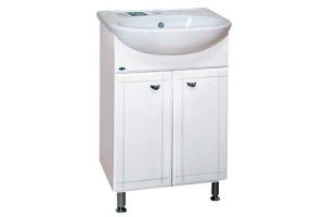 Тумба под раковину Misty Уют 45 белая глянцевая - 2