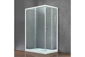 Душевой уголок Royal Bath HPD 100x90 профиль белый стекло прозрачное