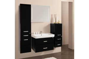 Шкаф-пенал AQUATON Америна чёрный - 2