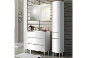 Тумба с раковиной Sanvit Кубэ-3 60 белый глянец - 2