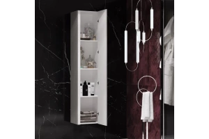 Шкаф-пенал подвесной Opadiris Рубинно серый глянцевый - 2