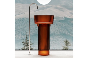 Раковина напольная ABBER Kristall 45 коричневый (AT2702Opal)