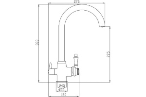 Смеситель Steel Hammer SH 723 BLACK BR для кухонной мойки - 2