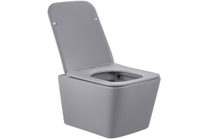 Подвесной унитаз Vincea Q-Line серый с сиденьем микролифт - 3