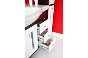 Тумба для комплекта Бриклаер Бали 120 венге, белый глянец - 3