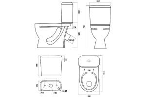 Унитаз-компакт Sanita Стандарт эконом - 2