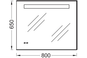 Зеркало Jacob Delafon Replay EB1160 80 см с часами - 3