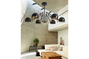 Люстра на штанге LUMINA DECO Valmonti LDP D015-6 BK - 2