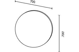 Зеркало Sanvit Сириус 70 с подсветкой - 3