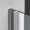 Душевая дверь в нишу Vincea Alpha 80х195 профиль темный хром стекло прозрачное  VDP-3AL800CLGM - 2