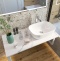 Столешница с раковиной DIWO Элиста 100 белый мрамор, с раковиной Moduo 50 Square 555440 - 3