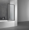 Шторка на ванну Vincea 70х140 профиль черный стекло прозрачное VSB-41700CLB - 0