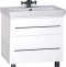 Тумба с раковиной Misty Елена 80 белая, с 2-мя ящиками - 0