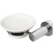 Мыльница с держателем Wasserkraft хром - белый K-28229 - 0