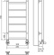 Полотенцесушитель водяной Terminus Контур П6 300*700 с полкой 4660059582405 - 2