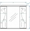 Зеркало-шкаф Stella Polar Фантазия 80 с подсветкой белый SP-00000226 - 2