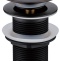 Донный клапан для раковины Boheme Black 612-B без перелива - 0