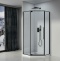 Душевой уголок Black&White Stellar Wind 100х100 черный стекло прозрачное 8151000 - 1
