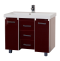Джулия QVATRO -120 Тумба с 3 ящ. конус бордо Л-Джк01120-1010Ко3 - 0