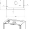 Тумба с раковиной STWORKI Ноттвиль 60 белая, без выреза под смеситель 444530 - 6