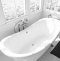 Ванна из искусственного камня Фэма Габриэлла 2 белая, ножки хром ГАБРИЭЛЛА-CR - 1