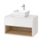 Тумба под накладную раковину Excellent Tuto 80 белый - светлое дерево  MLEX.0102.800.WHBL - 2